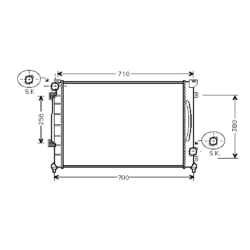 radiator, Audi A6 III, 2671 cc, 2001-04 (06/01-07/04), A6 III Quattro, 630 - 450 - 30mm , [ 2AI169_17 ]