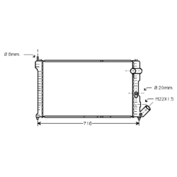 radiator, Citroen Xantia, 1998 cc, 1995-   (05/95-), 632 - 414 - 34mm , [ 2CN136_10 ]