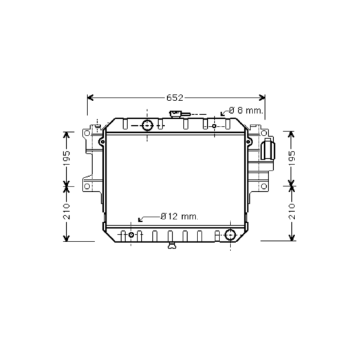radiator, Daihatsu Feroza, 1589 cc, 1992-92 (05/92-11/92), 350 - 490 - 32mm , [ 2DU124_14 ]