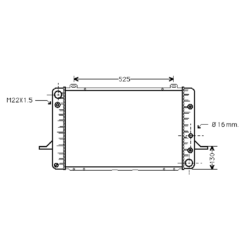 radiator, Ford Sierra III, 1593 cc, 1987-87 (01/87-11/87), 603 - 370 - 38mm , [ 2FD145_19 ]