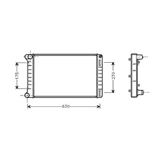radiator, Fiat Punto II, 1747 cc, 2003-   (06/03-), 580 - 306 - 38mm , [ 2FT214_14 ]