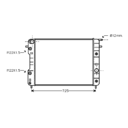 radiator, Vauxhall Omega - B, 2198 cc, 1999-00 (06/99-07/00), 653 - 460 - 28mm , [ 2OL252_15 ]