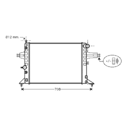 radiator, Vauxhall Zafira, 1796 cc, 1999-00 (01/99-06/00), 540 - 378 - 23mm , [ 2OL278_17 ]