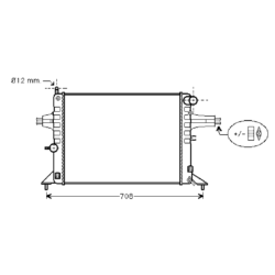 radiator, Vauxhall Zafira, 1598 cc, 2000-05 (07/00-07/05), 540 - 378 - 23mm , [ 2OL284_15 ]