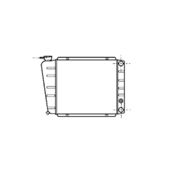 radiator, Peugeot 505, 1618 cc, 1979-86 (05/79-02/86), 400 - 360 - 38mm , [ 2PE114_10 ]