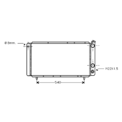 radiator, Renault Trafic I, 1995 cc, 1986-89 (07/86-02/89), 630 - 325 - 38mm , [ 2RT118_19 ]