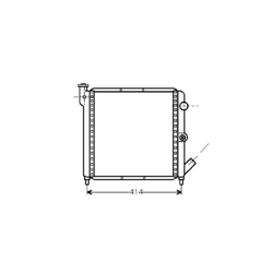 radiator, Renault Rapid I, 1397 cc, 1985-91 (11/85-08/91), 360 - 393 - 22mm , [ 2RT145_51 ]