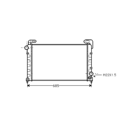 radiator, Renault Safrane II, 1948 cc, 1996-00 (09/96-04/00), 620 - 377 - 34mm , [ 2RT191_12 ]