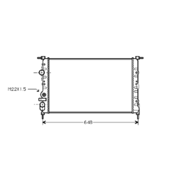 radiator, Renault Megane Scenic, 1598 cc, 1996-99 (10/96-10/99), 570 - 378 - 28mm , [ 2RT217_26 ]