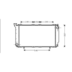 radiator, Subaru Legacy II, 2212 cc, 1994-95 (05/94-07/95), 670 - 358 - 16mm , [ 2SU109_15 ]