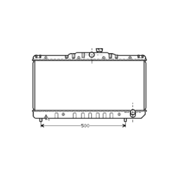 radiator, Toyota Carina II, 1832 cc, 1985-87 (08/85-12/87), 325 - 668 - 16mm , [ 2TO121_10 ]