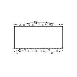 radiator, Toyota Carina II, 1588 cc, 1985-89 (08/85-10/89), 325 - 668 - 16mm , [ 2TO149_10 ]