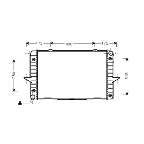 radiator, Volvo 70 Series, 1984 cc, 1996-98 (11/96-12/98), S70 / V70, 590 - 388 - 40mm , [ 2VO149_13 ]
