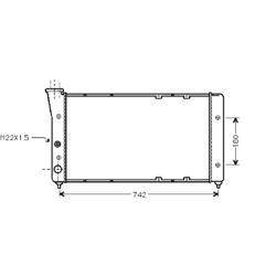 radiator, VW Corrado, 1984 cc, 1991-   (08/91-), 675 - 320 - 34mm , [ 2VW156_12 ]