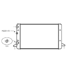 radiator, VW Passat IV, 1781 cc, 1994-96 (09/94-12/96), 720 - 377 - 34mm , [ 2VW175_12 ]