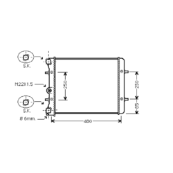 radiator, Seat Leon, 1595 cc, 1999-   (09/99-), 430 - 415 - 23mm , [ 2VW187_11 ]